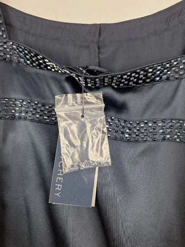 Witchery Navy Silk Y2K Top Size 12 by SwapUp-Online Second Hand Store-Online Thrift Store