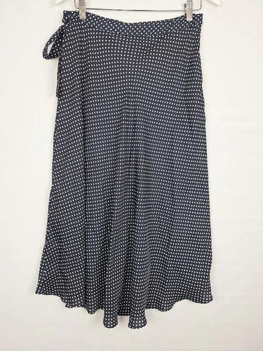 Witchery Navy Spotted Wrap Midi Skirt Size 10 by SwapUp-Online Second Hand Store-Online Thrift Store