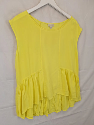 Witchery Neon Relaxed Fit Frilled Top Size S by SwapUp-Online Second Hand Store-Online Thrift Store