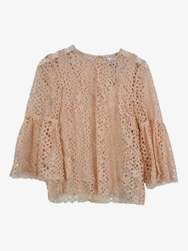Witchery Peach Lace Shell Frilled Top Size 8 by SwapUp-Online Second Hand Store-Online Thrift Store
