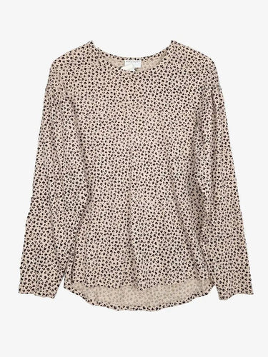 Witchery Pink Cheetah Ruched Sleeve Top Size S by SwapUp-Online Second Hand Store-Online Thrift Store