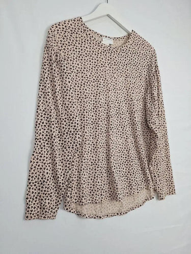 Witchery Pink Cheetah Ruched Sleeve Top Size S by SwapUp-Online Second Hand Store-Online Thrift Store
