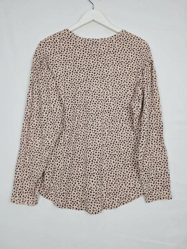 Witchery Pink Cheetah Ruched Sleeve Top Size S by SwapUp-Online Second Hand Store-Online Thrift Store