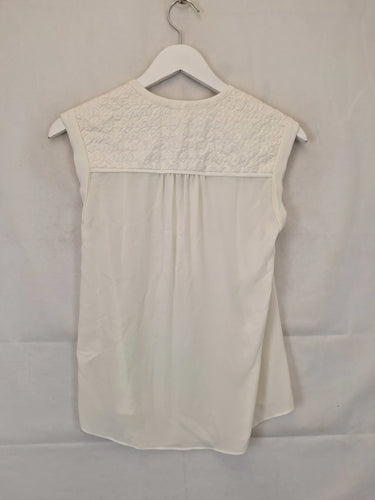 Witchery Posh Zip Neck Top Size 4 by SwapUp-Online Second Hand Store-Online Thrift Store