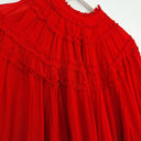Witchery Romantic Crimson Ruffle Neck Shirt Size 8 by SwapUp-Online Second Hand Store-Online Thrift Store