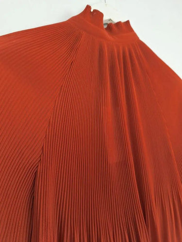 Witchery Rust Pleated Drapey Shirt Size 8 by SwapUp-Online Second Hand Store-Online Thrift Store