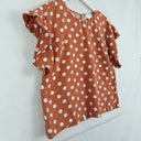 Witchery Rust Polka Dot Linen Blend Top Size 6 by SwapUp-Online Second Hand Store-Online Thrift Store