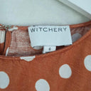 Witchery Rust Polka Dot Linen Blend Top Size 6 by SwapUp-Online Second Hand Store-Online Thrift Store