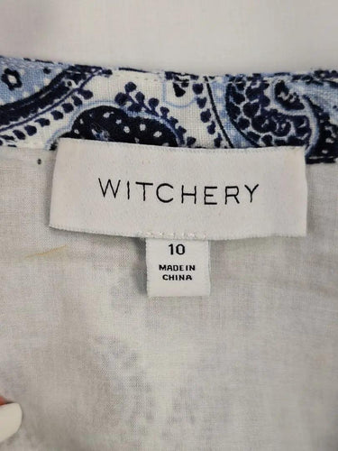 Witchery Shades Of Blue Paisley Mini Dress Size 10 by SwapUp-Online Second Hand Store-Online Thrift Store