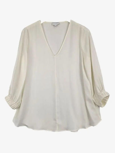 Witchery Sheer Scoop Hem Longsleeve Top Size 8 by SwapUp-Online Second Hand Store-Online Thrift Store