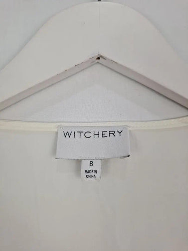 Witchery Sheer Scoop Hem Longsleeve Top Size 8 by SwapUp-Online Second Hand Store-Online Thrift Store