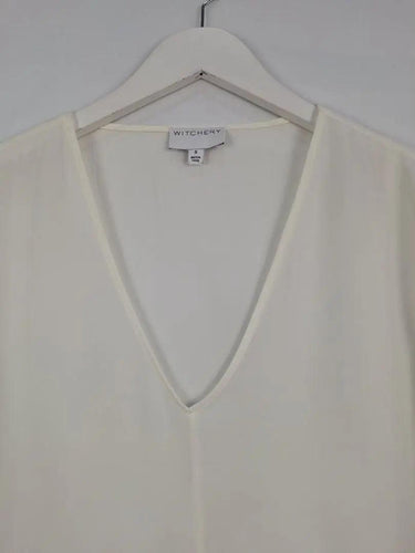 Witchery Sheer Scoop Hem Longsleeve Top Size 8 by SwapUp-Online Second Hand Store-Online Thrift Store