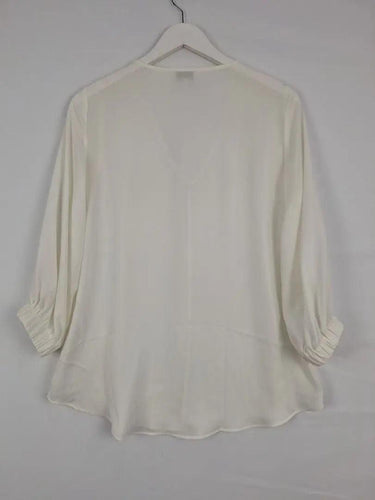 Witchery Sheer Scoop Hem Longsleeve Top Size 8 by SwapUp-Online Second Hand Store-Online Thrift Store