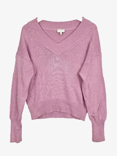 Witchery Sherbet Pink V Neck Jumper Size S by SwapUp-Online Second Hand Store-Online Thrift Store