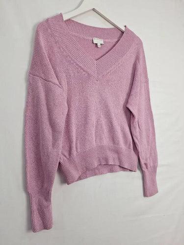 Witchery Sherbet Pink V Neck Jumper Size S by SwapUp-Online Second Hand Store-Online Thrift Store