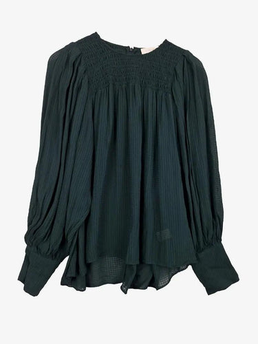 Witchery Shirred Semi Sheer Flowy Top Size 10 by SwapUp-Online Second Hand Store-Online Thrift Store