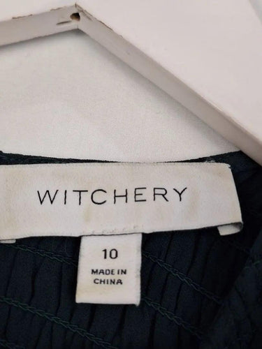 Witchery Shirred Semi Sheer Flowy Top Size 10 by SwapUp-Online Second Hand Store-Online Thrift Store