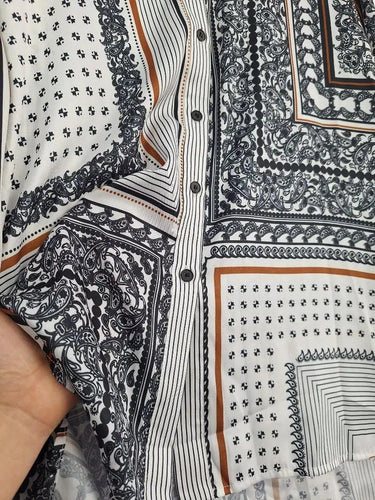 Witchery Smart Paisley Pattern Shirt Shirt Size 8 by SwapUp-Online Second Hand Store-Online Thrift Store