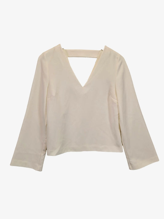 Witchery Sophisticated V Neck Flared Sleeve Top Size 8 by SwapUp-Online Second Hand Store-Online Thrift Store