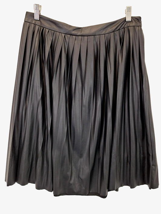Witchery  Stylish Pu Pleated Midi Skirt Size 16 by SwapUp-Online Second Hand Store-Online Thrift Store