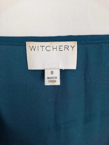 Witchery Teal Square Sleeve Top Size 8 by SwapUp-Online Second Hand Store-Online Thrift Store