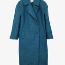 Witchery Teal Textured Trench Style Coat Size 6 by SwapUp-Online Second Hand Store-Online Thrift Store