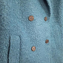 Witchery Teal Textured Trench Style Coat Size 6 by SwapUp-Online Second Hand Store-Online Thrift Store