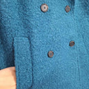 Witchery Teal Textured Trench Style Coat Size 6 by SwapUp-Online Second Hand Store-Online Thrift Store