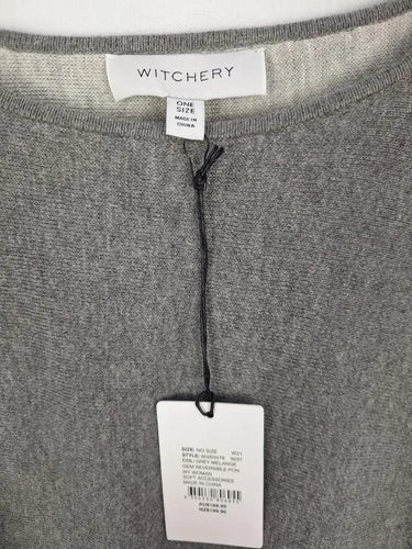 Witchery Thick Dark Grey Open Sided Poncho Top Size OSFA by SwapUp-Online Second Hand Store-Online Thrift Store
