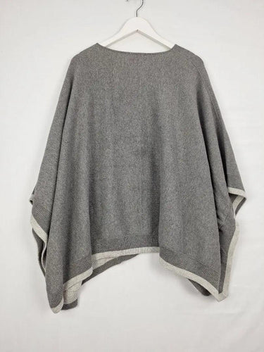 Witchery Thick Dark Grey Open Sided Poncho Top Size OSFA by SwapUp-Online Second Hand Store-Online Thrift Store