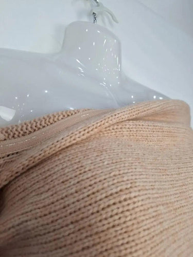 Witchery Toffee Fold Over Knit Top Size S by SwapUp-Online Second Hand Store-Online Thrift Store