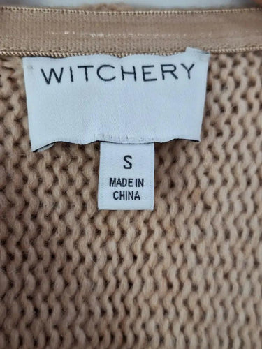 Witchery Toffee Fold Over Knit Top Size S by SwapUp-Online Second Hand Store-Online Thrift Store