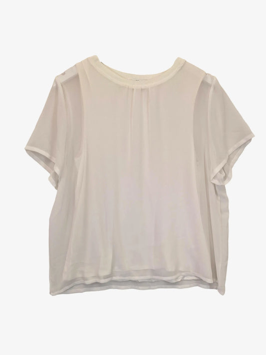 Witchery Two Layer Sheer Gathered Top Size L by SwapUp-Online Second Hand Store-Online Thrift Store