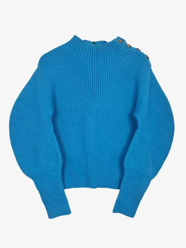 Witchery Vibrant Blue Shoulder Button Jumper Size S by SwapUp-Online Second Hand Store-Online Thrift Store