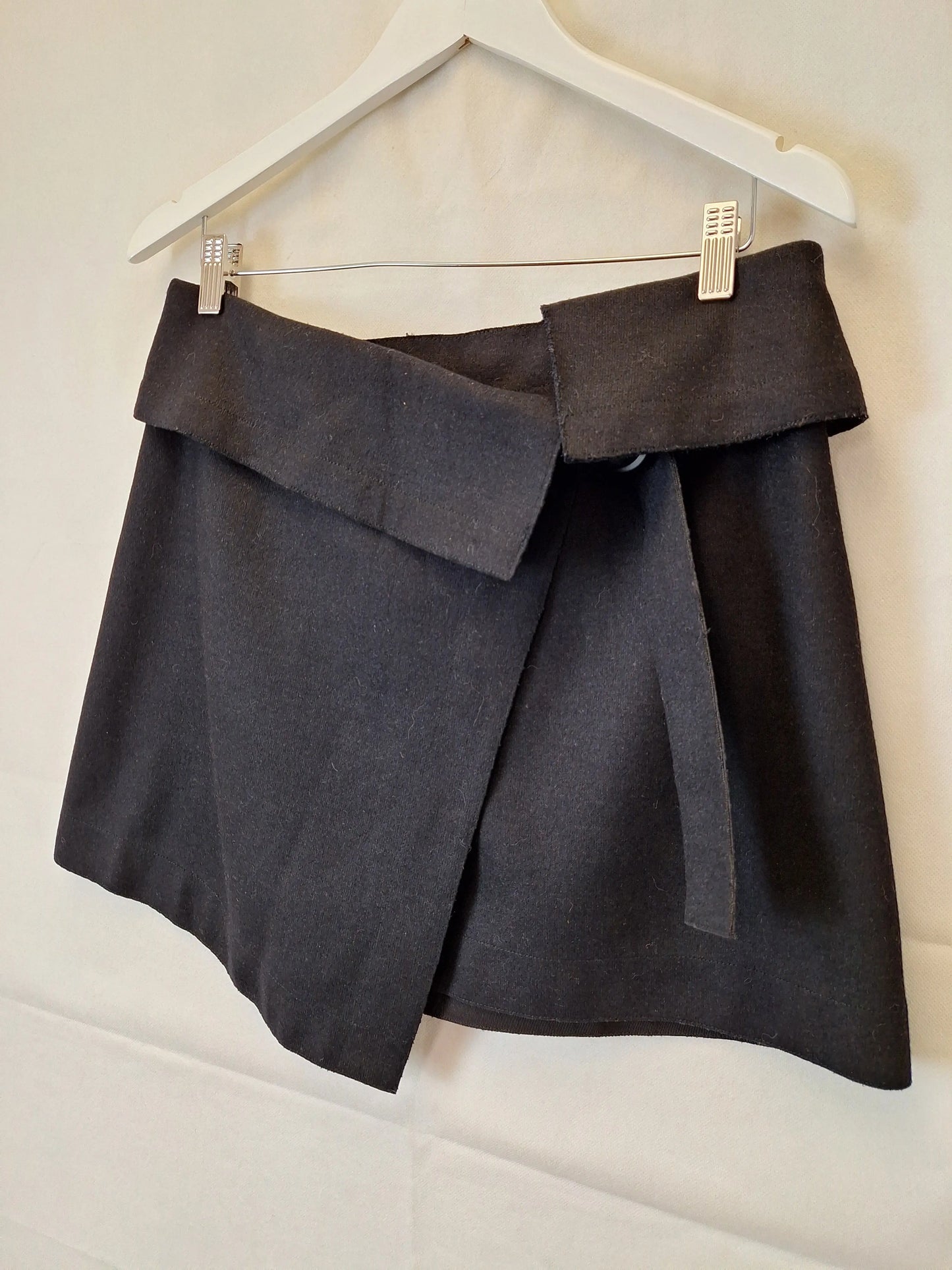 Witchery Wool Blend Asymmetric Mini Skirt Size 12 by SwapUp-Online Second Hand Store-Online Thrift Store