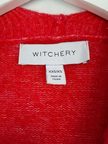 Witchery Wool Mohair Blend Cozy Red Jacket Size XS by SwapUp-Online Second Hand Store-Online Thrift Store