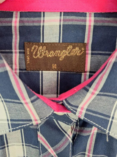 Wrangler Checked Press Stud Western Shirt Size 14 by SwapUp-Online Second Hand Store-Online Thrift Store