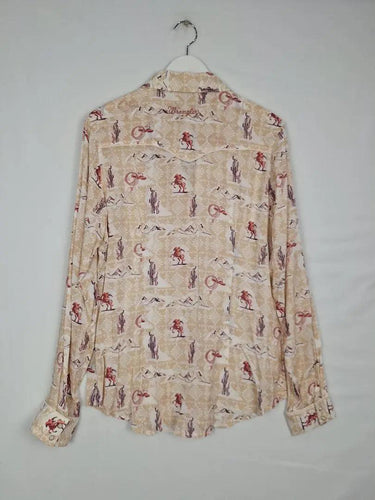 Wrangler Hand Drawn Novelty Western Shirt Size 14 by SwapUp-Online Second Hand Store-Online Thrift Store