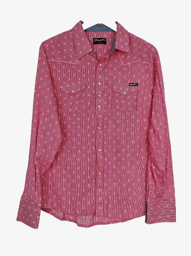 Wrangler Pink Geo Western Style Shirt Size 14 by SwapUp-Online Second Hand Store-Online Thrift Store
