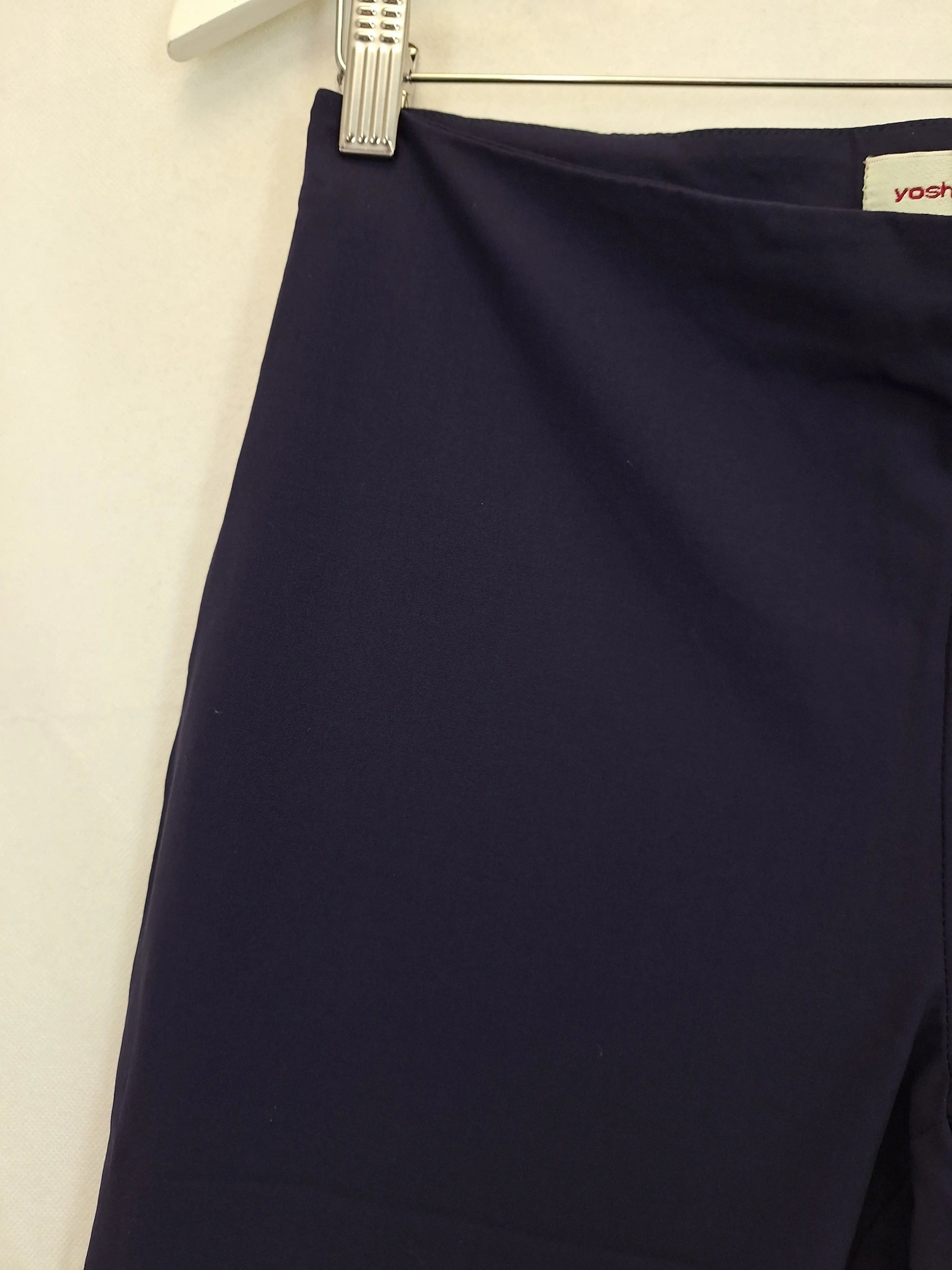 Yoshi Jones Navy Office Stretch Cropped  Pants Size S by SwapUp-Online Second Hand Store-Online Thrift Store