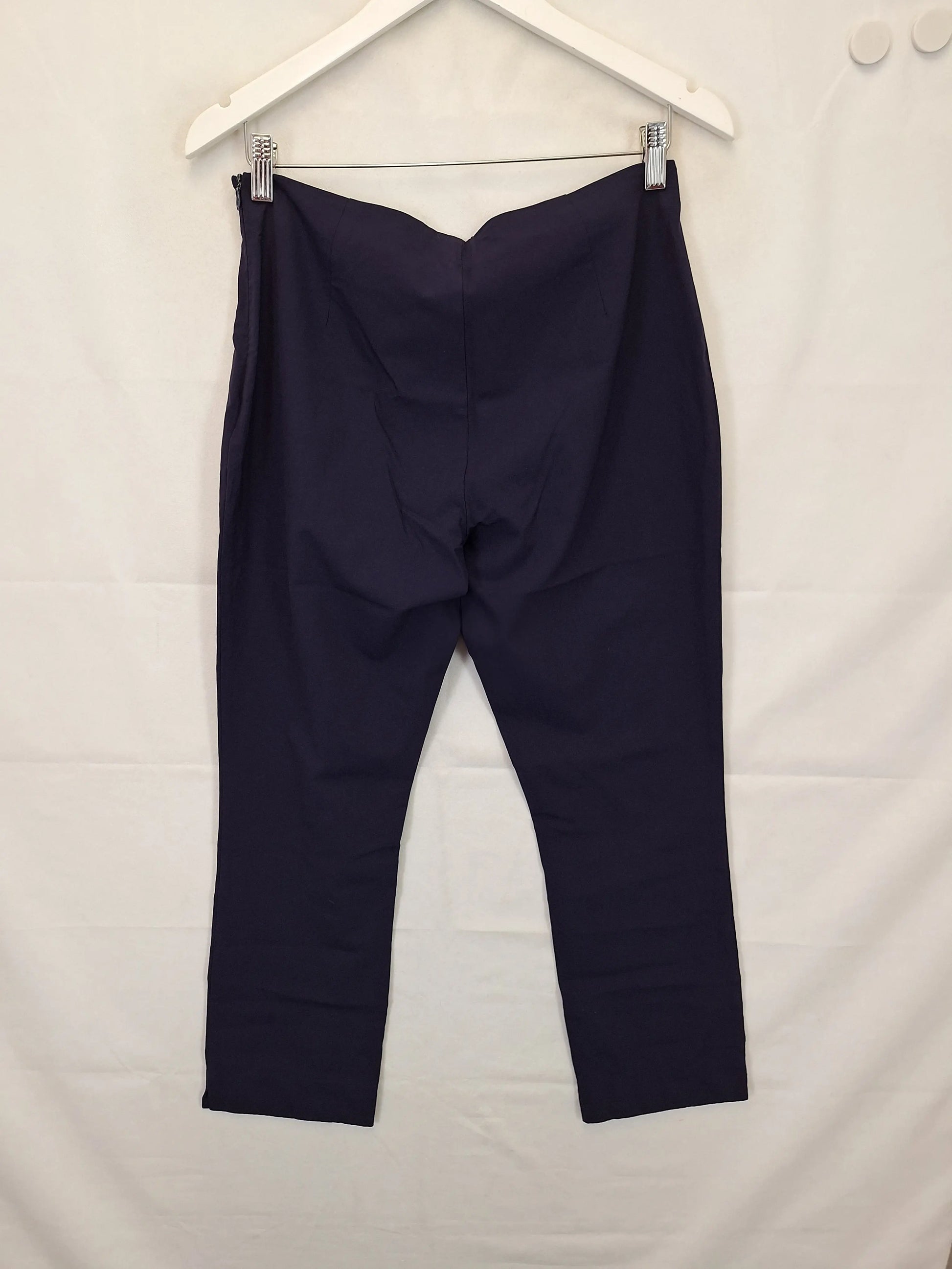 Yoshi Jones Navy Office Stretch Cropped  Pants Size S by SwapUp-Online Second Hand Store-Online Thrift Store