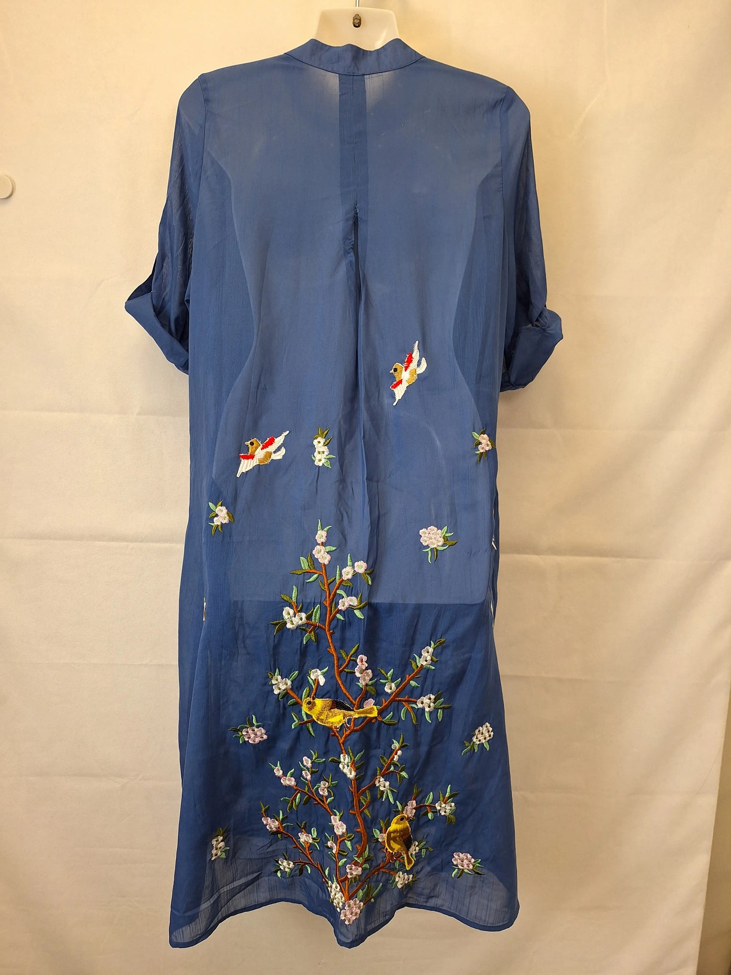 Yuxiner Silk Blend Embroidered Sheer Midi Dress Size XXL by SwapUp-Online Second Hand Store-Online Thrift Store