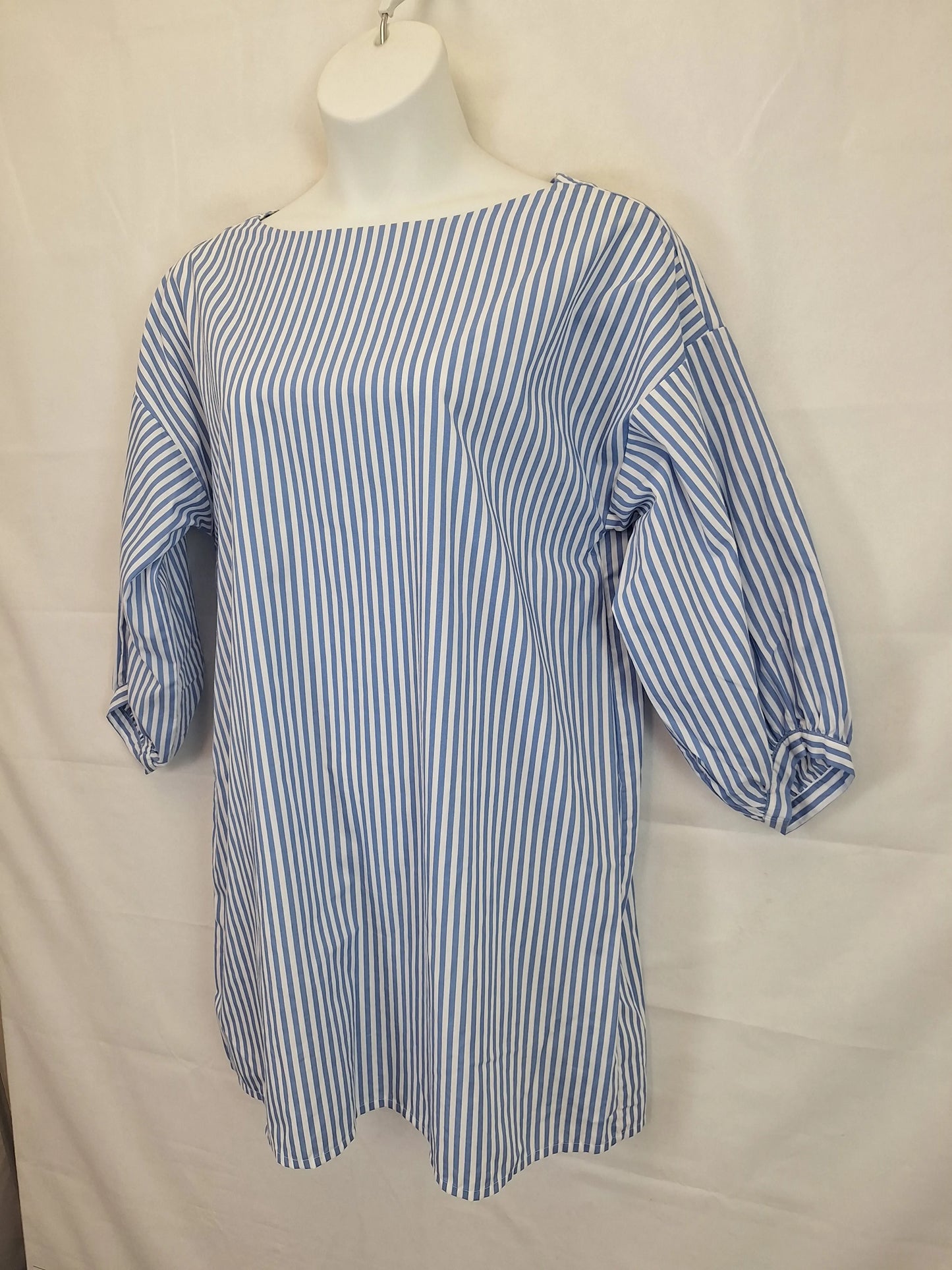 Zara Basic Striped Mini Dress Size L by SwapUp-Online Second Hand Store-Online Thrift Store
