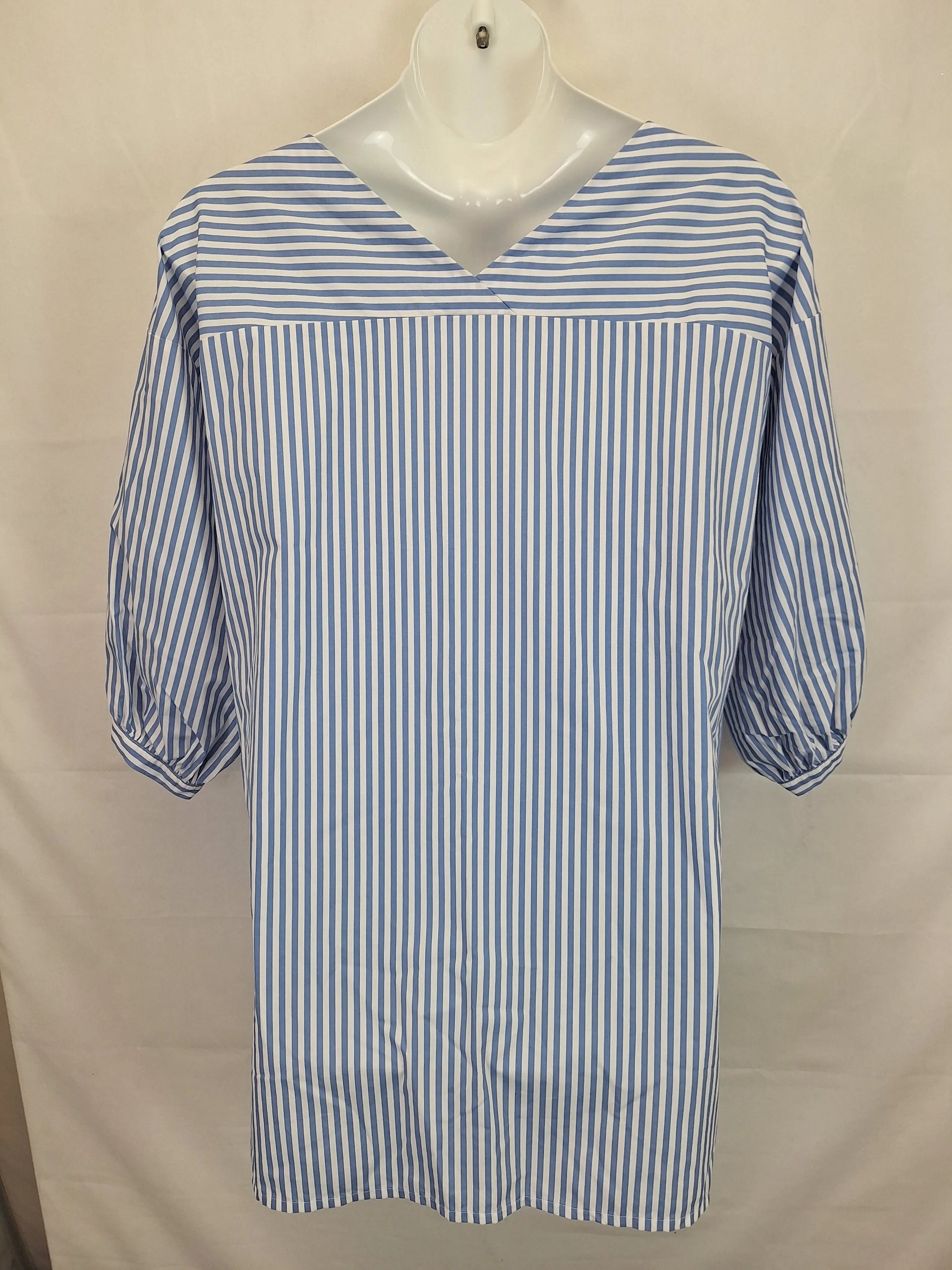 Zara Basic Striped Mini Dress Size L by SwapUp-Online Second Hand Store-Online Thrift Store