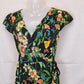 Zara Botanical Wrap Midi Dress Size M by SwapUp-Online Second Hand Store-Online Thrift Store