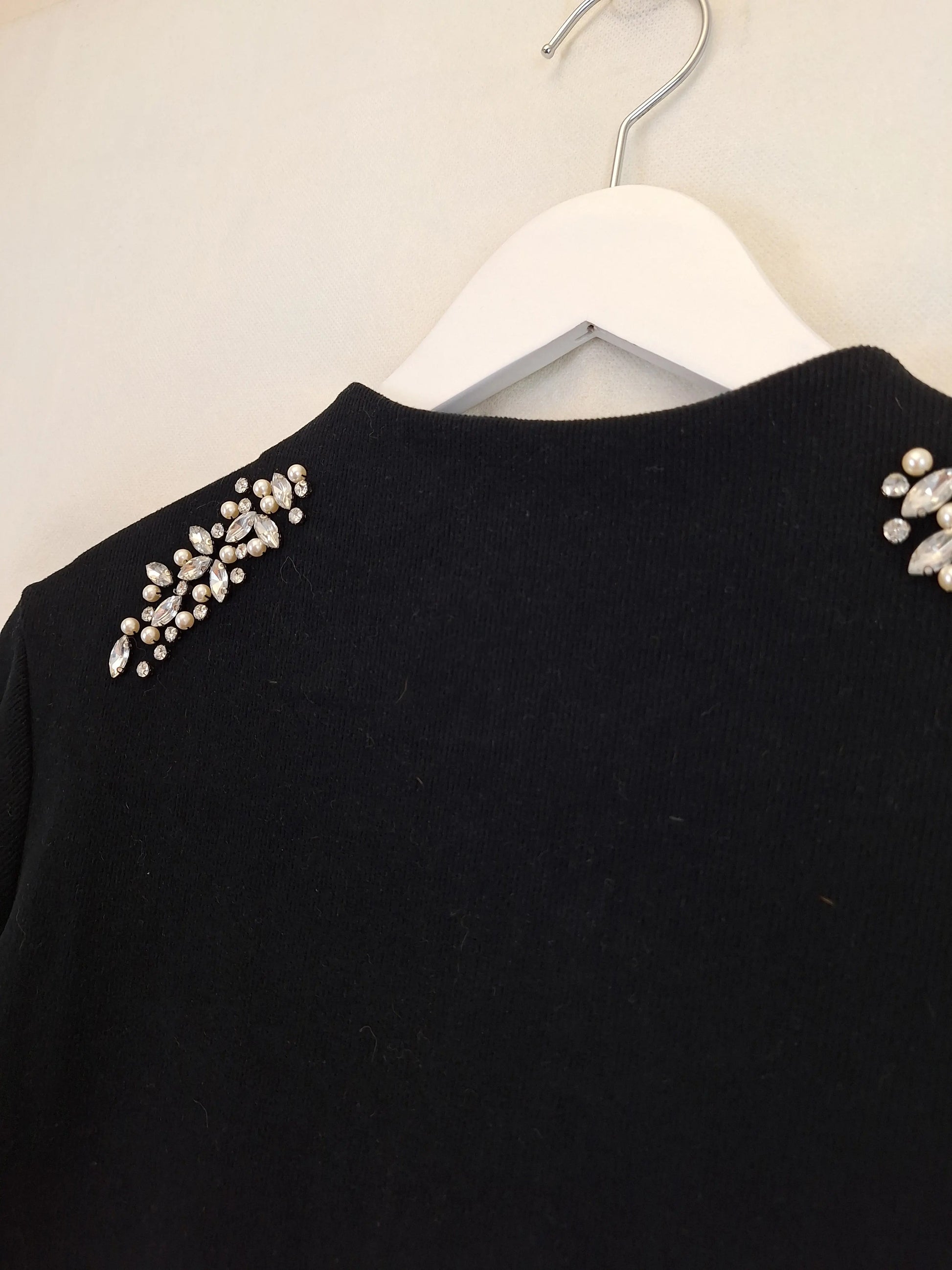 Zara Classy Embellished Jumper Size S by SwapUp-Online Second Hand Store-Online Thrift Store