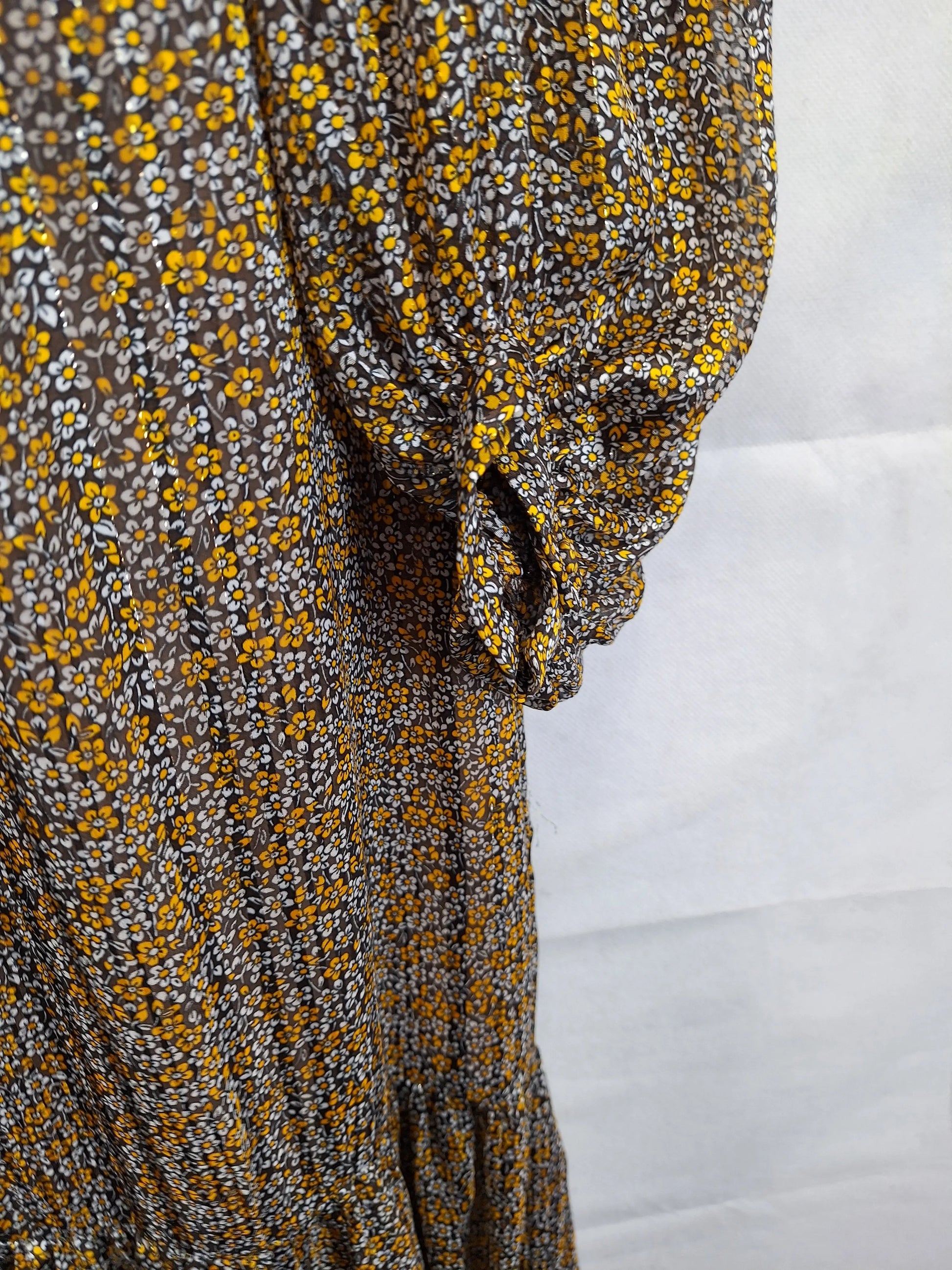 Zara Elegant Floral Smock Maxi Dress Size S by SwapUp-Online Second Hand Store-Online Thrift Store