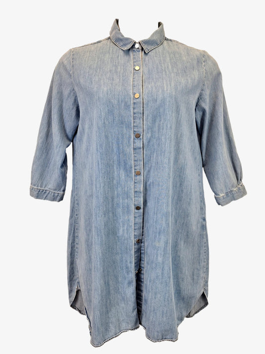 Zara Everyday Denim Shirt Midi Dress Size L by SwapUp-Online Second Hand Store-Online Thrift Store
