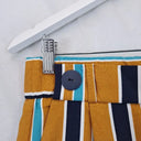 Zara Everyday Mustard Stripe Relaxed Fit Pants Size S by SwapUp-Online Second Hand Store-Online Thrift Store