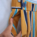 Zara Everyday Mustard Stripe Relaxed Fit Pants Size S by SwapUp-Online Second Hand Store-Online Thrift Store